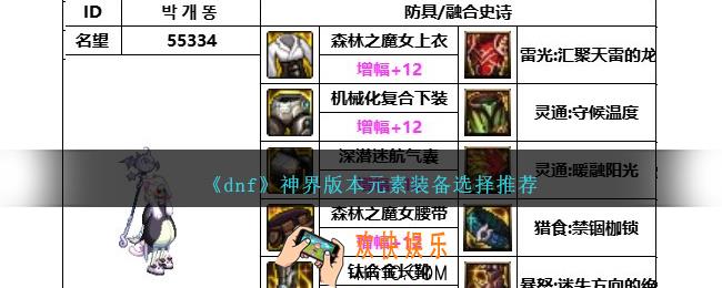 DNF神界版本元素带什么装备