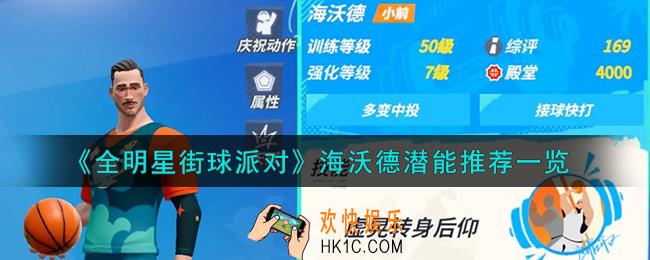 全明星街球派对海沃德潜能怎么加点