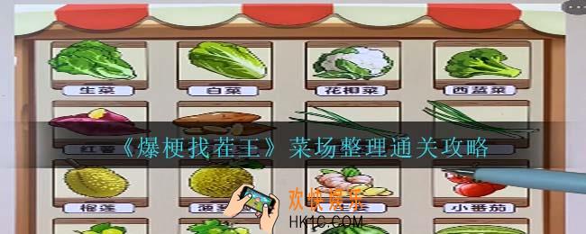 爆梗找茬王菜场整理怎么过