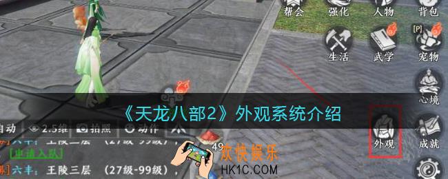 天龙八部2外观界面在哪里
