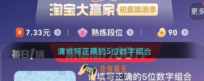请填写正确的5位数字组合