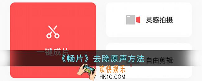 畅片怎么去除原声