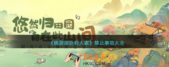 桃源深处有人家禁止事项大全