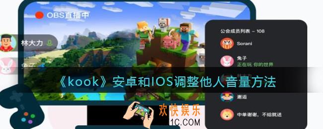 kook怎么调整他人音量
