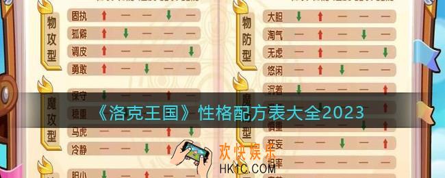 洛克王国性格一览表图片