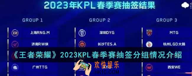 王者荣耀2023KPL春季赛抽签分组情况是怎样的