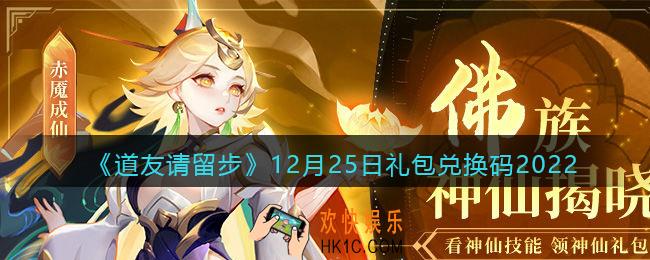 道友请留步礼包码2022年12月25日