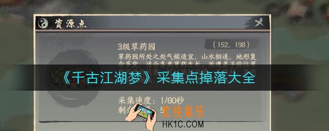 千古江湖梦采集点有哪些