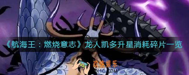 航海王燃烧意志龙人凯多升星需要多少碎片