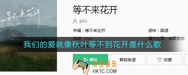 我们的爱就像秋叶等不到花开是什么歌_我们的爱就像秋叶等不到花开歌词