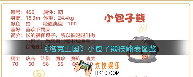 洛克王国小包子熊技能表图鉴_小包子熊怎么样/厉害吗
