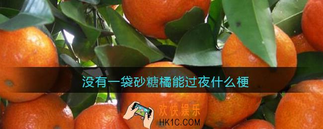 没有一袋砂糖橘能过夜什么梗_抖音没有一袋砂糖桔能过夜什么意思含义