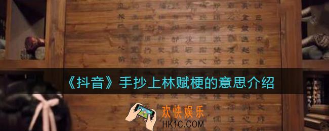 手抄上林赋什么含义_抖音手抄上林赋是什么梗