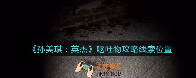 孙美琪疑案2022英杰呕吐物在哪里_呕吐物攻略线索位置