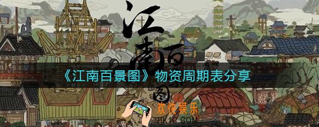 江南百景图物资怎么获取_物资周期表分享