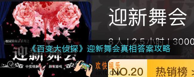 百变大侦探迎新舞会凶手是谁_迎新舞会真相答案攻略大全