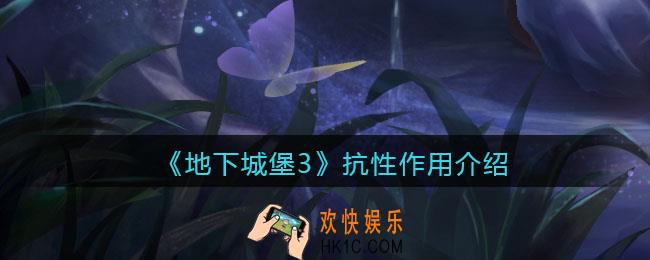 地下城堡3魂之诗抗性有什么用_抗性可以减到负的吗