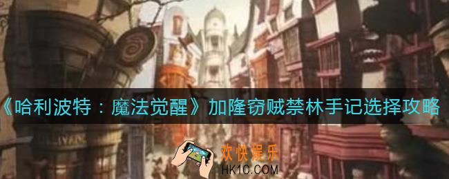 哈利波特魔法觉醒加隆窃贼禁林手记怎么选择_加隆窃贼禁林手记选择攻略
