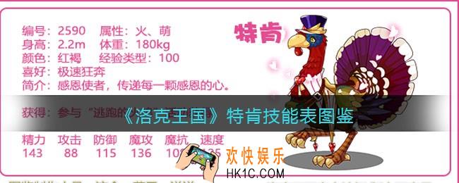 洛克王国特肯技能表图鉴_特肯怎么样