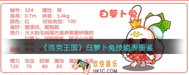 洛克王国白萝卜兔技能表_白萝卜兔怎么样/厉害吗