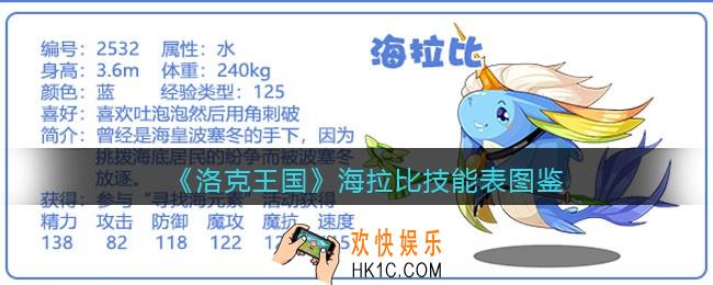 洛克王国海拉比技能表_海拉比怎么样/厉害吗