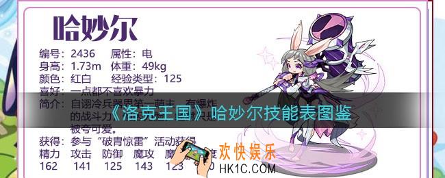 洛克王国哈妙尔技能表_哈妙尔怎么样/厉害吗