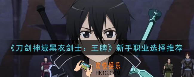 刀剑神域黑衣剑士王牌新手选什么职业好_新手职业选择推荐