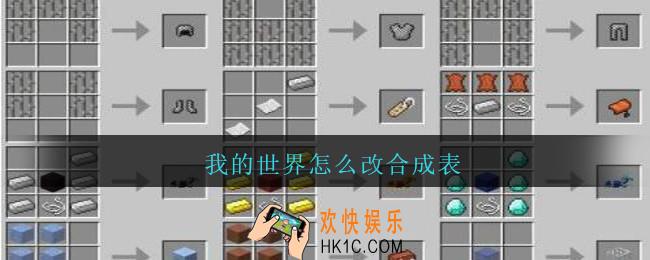 我的世界怎么改合成表_我的世界合成表更改方法