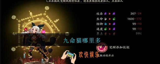 九命猫哪里多_阴阳师九命猫哪里刷/位置大全