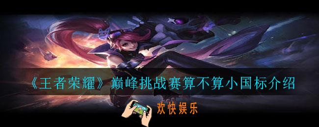 王者荣耀巅峰挑战赛算入小国标吗_巅峰挑战赛算不算小国标介绍