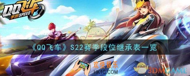 QQ飞车手游S22赛季段位继承规则_S22赛季段位继承表一览