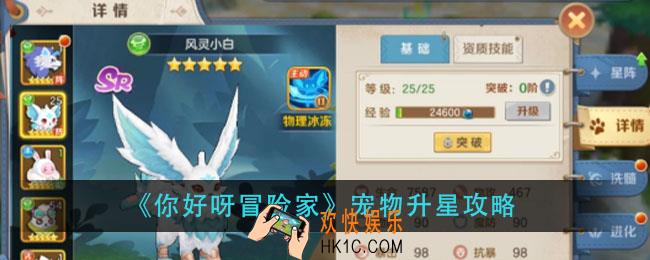 你好呀冒险家宠物怎么升星_宠物升星攻略