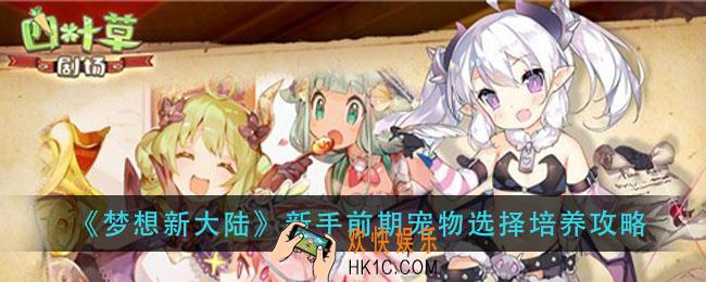 梦想新大陆新手前期用什么宠物_新手前期宠物选择培养攻略