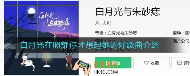 白月光在照耀你才想起她的好是什么歌_白月光在照耀你才想起她的好歌曲介绍