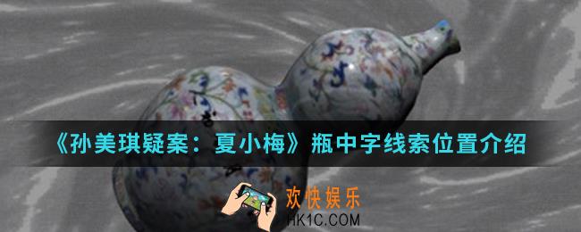 孙美琪疑案夏小梅瓶中字线索在哪_瓶中字线索位置