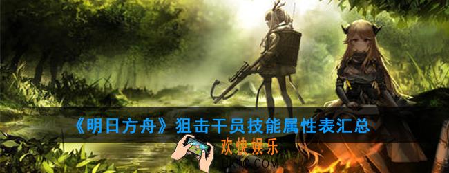 明日方舟一共有多少狙击干员_狙击干员技能属性表汇总
