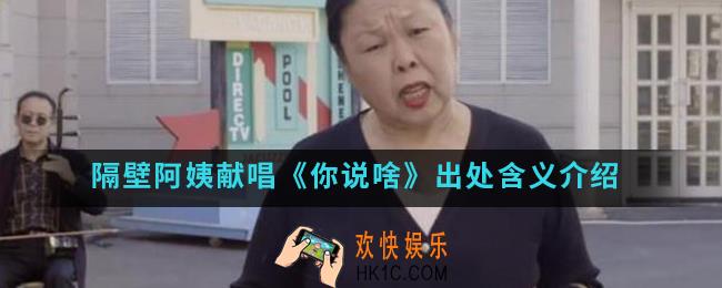 隔壁阿姨献唱你说啥是什么梗_隔壁阿姨献唱你说啥出处含义