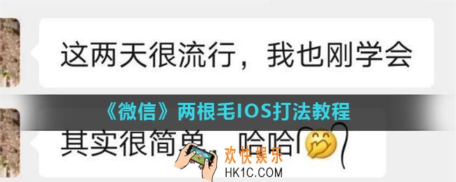 微信苹果手机两根辫子表情怎么打_两根毛IOS打法教程