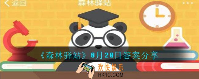 森林驿站8月20日答案是什么_森林驿站8月20日答案分享