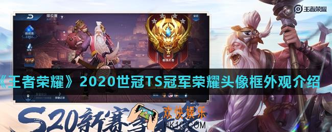 王者荣耀世冠头像框怎么获得_2020世冠TS冠军荣耀头像框外观介绍