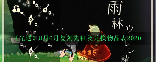 光遇复刻先祖兑换物品表顺序是什么_8月6月复刻先祖及兑换物品表2020