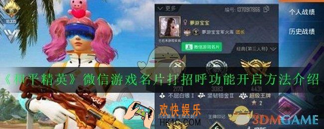 和平精英微信游戏名片打招呼功能怎么关闭_微信游戏名片打招呼功能开启方法介绍