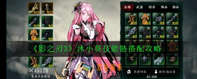 影之刃3沐小葵技能链怎么搭配_沐小葵技能链搭配攻略