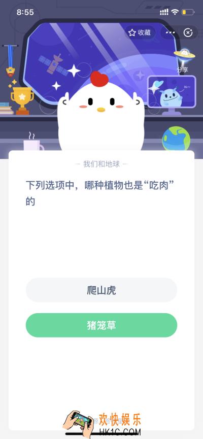 下列选项中，哪种植物也是吃肉的_5月14日支付宝每日一题