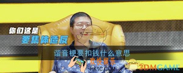 谐音梗要扣钱什么意思_为什么谐音梗要扣钱_梗出处详细介绍