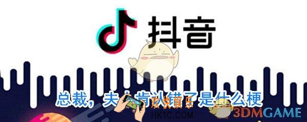 总裁，夫人肯认错了是什么梗_总裁，夫人肯认错了是什么意思