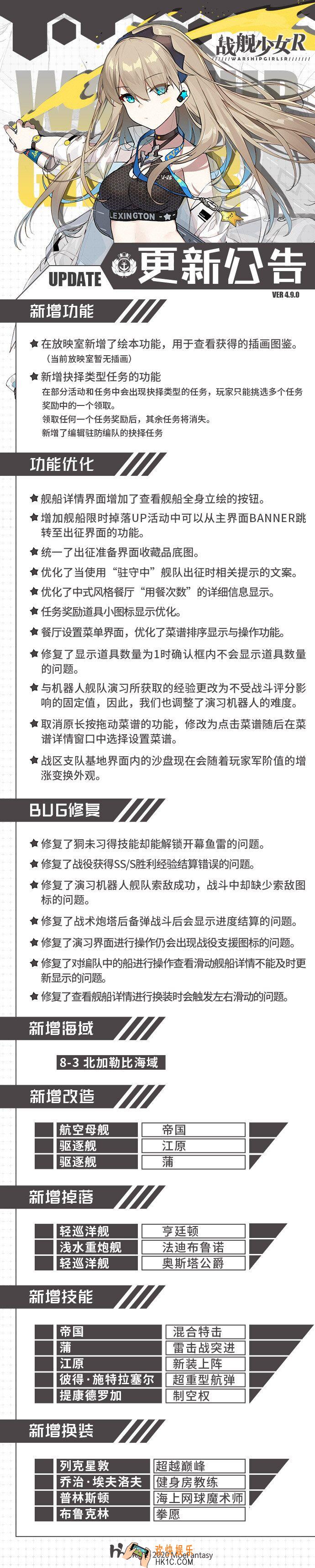战舰少女R2020年3.17有哪些新船新时装地图_2020年3.17版本更新活动公告