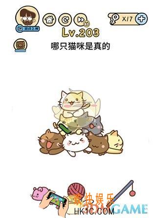 脑洞大大大哪只猫咪是真的_脑洞大大大203关答案攻略