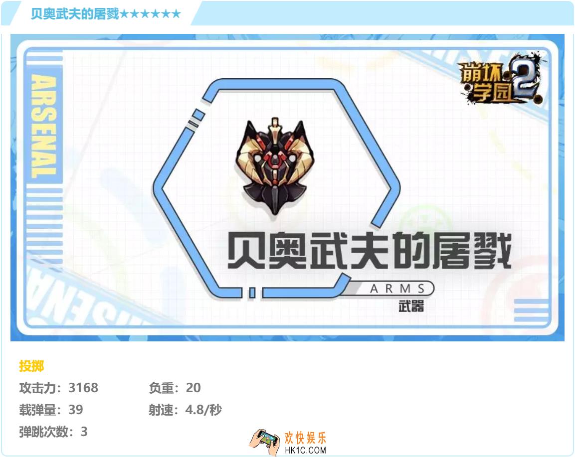 崩坏学园2武器贝奥武夫的屠戮怎么样好用吗_武器贝奥武夫的屠戮强度分析