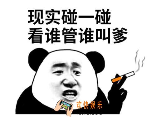 现实碰一碰图片__熊猫社会人表情包原图